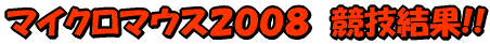 マイクロマウス２００８　競技結果 